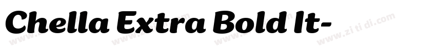 Chella Extra Bold It字体转换
